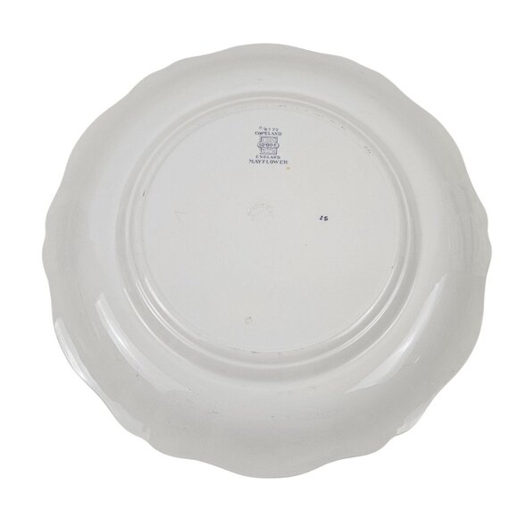 Copeland Spode Mayflower Dinner Plate Floral Lavender Border Vintage England - Picture 8 of 10